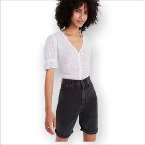 Madewell High-Rise Long Denim Shorts in Encino Wash Size 27